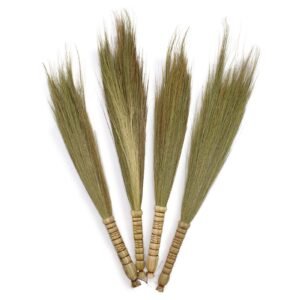 Organic Pampas Broom Bundle Natural Finish