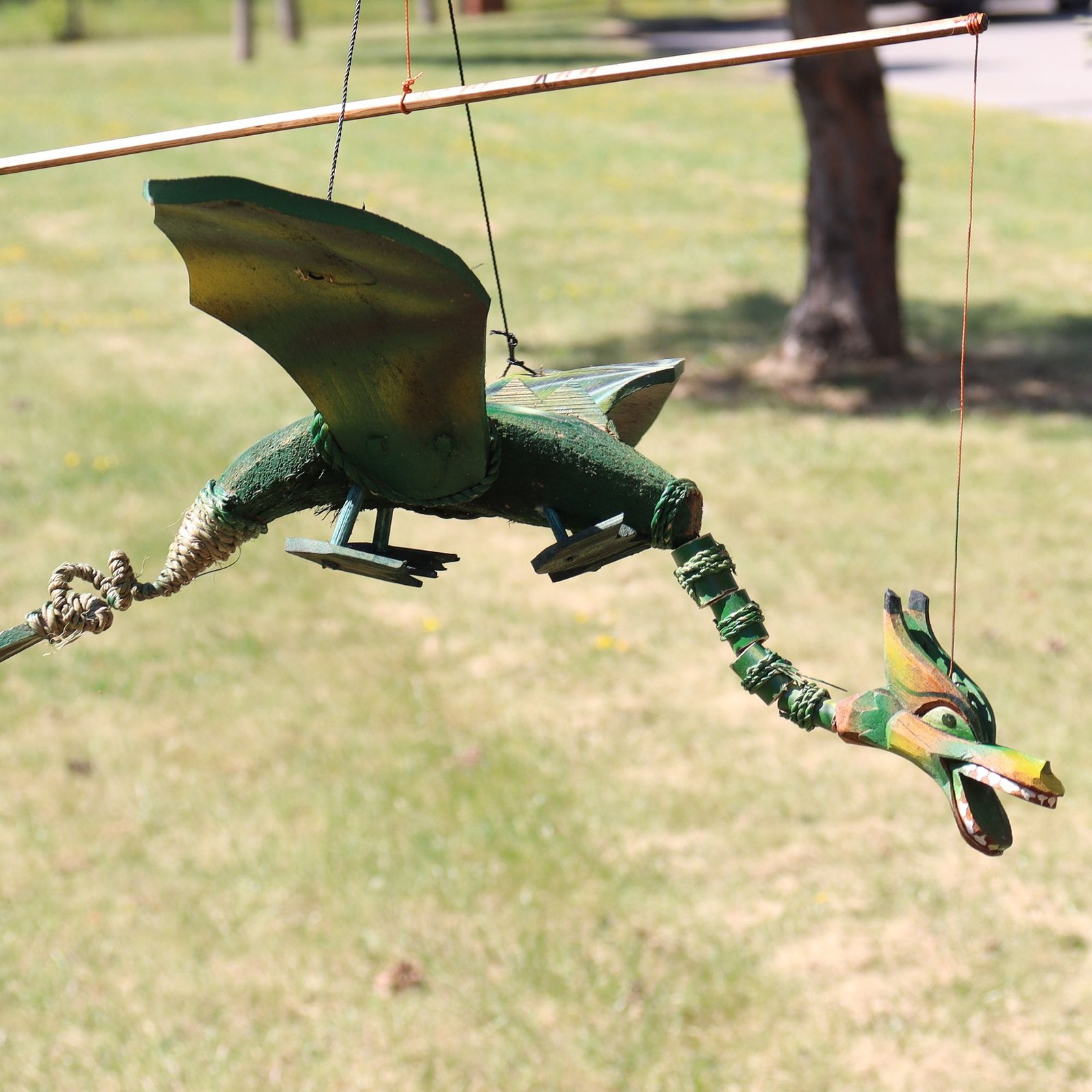 whimsical garden dragon mobile green coconut Whimsical Garden Dragon Mobile Green Coconut - Image 3