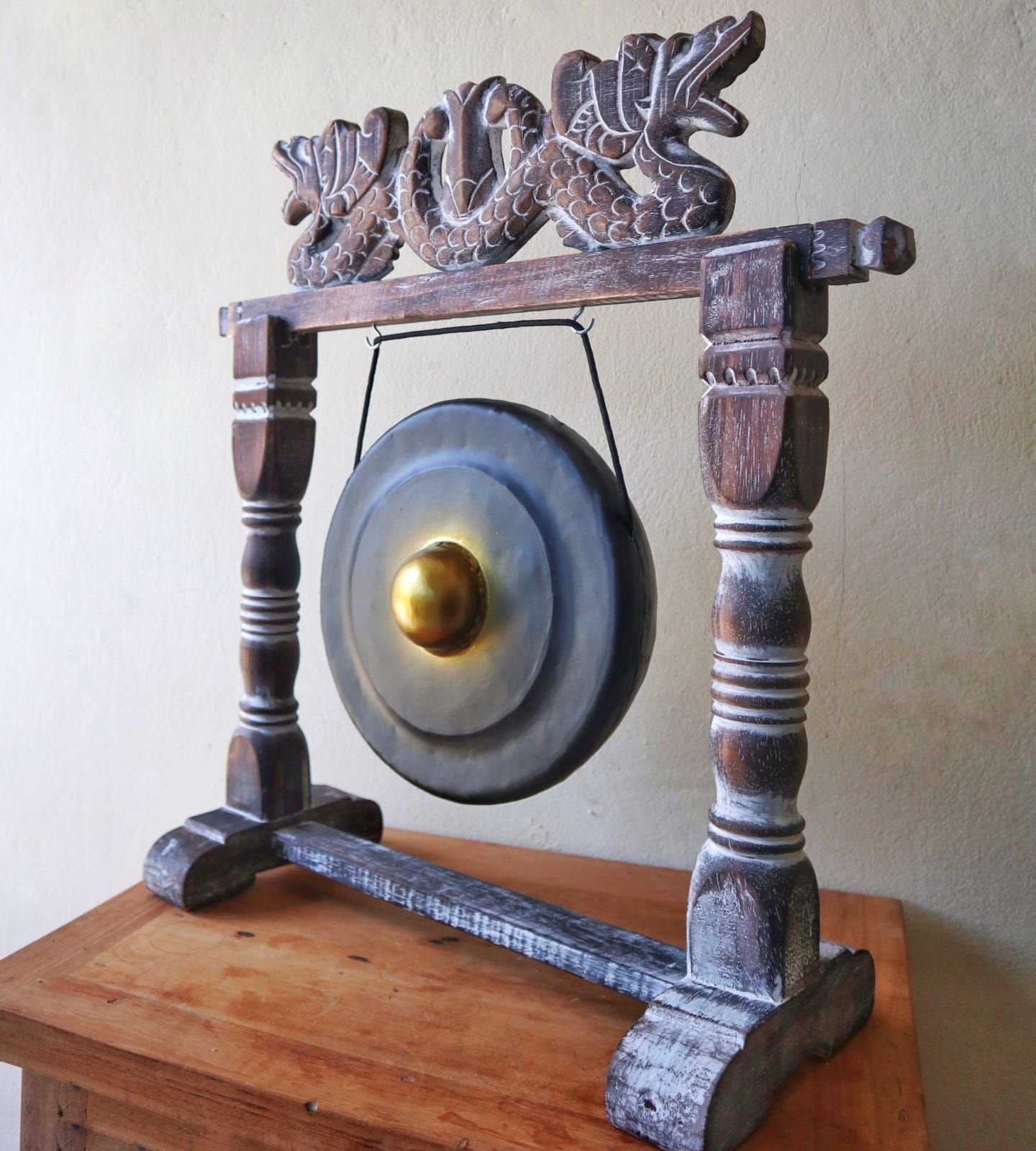 harmonic healing gong on carved stand black Harmonic Healing Gong on Carved Stand Black - Image 9