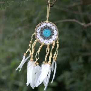 Calming Skies Pastel Blue Macramé Dreamcatcher