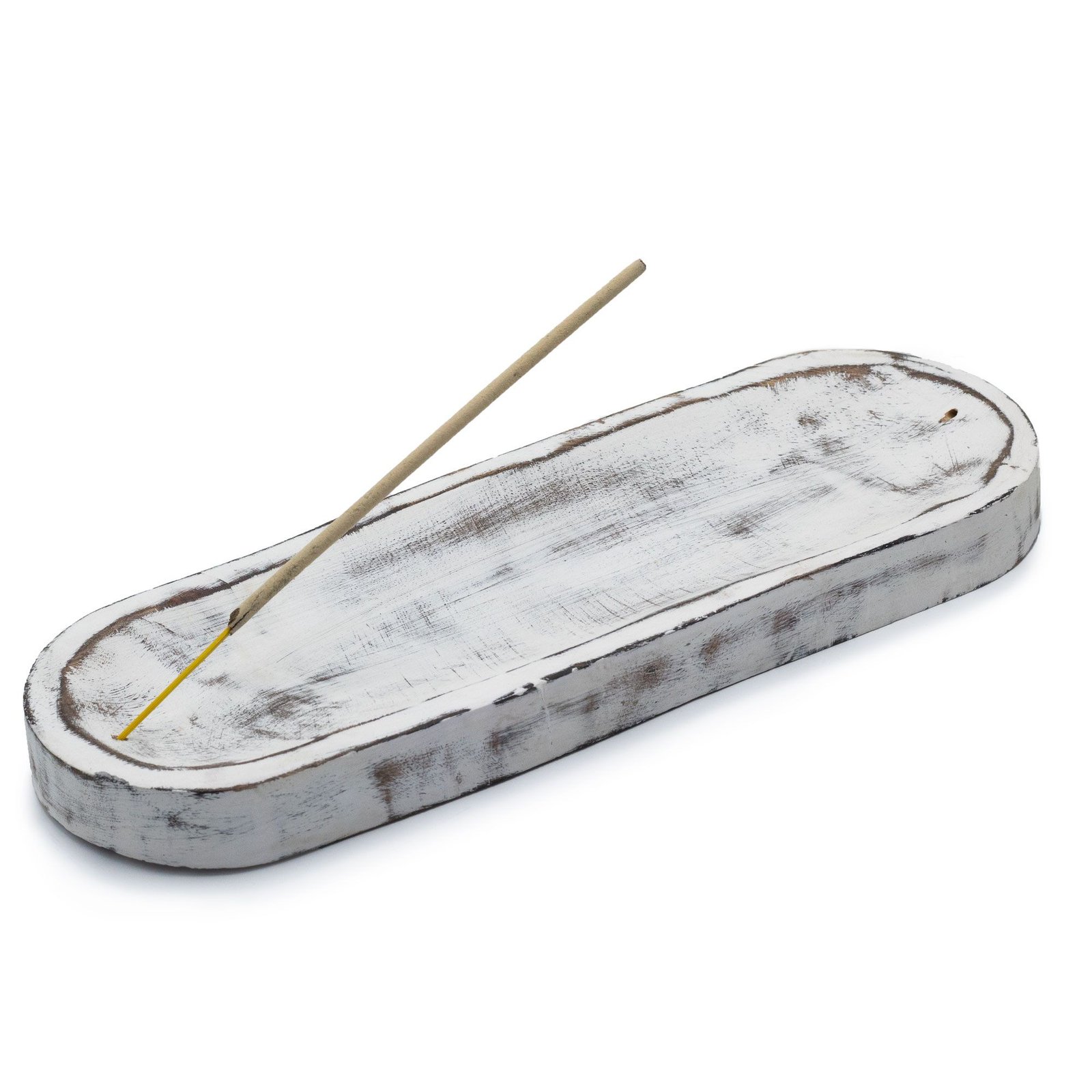 calming aura large whitewash incense tray Calming Aura Large Whitewash Incense Tray - Image 2