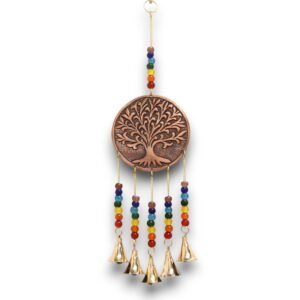 Chakra Tree of Life Wind Chimes with Five Bells