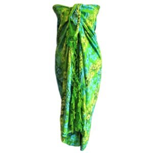 Elegant Beach Sarong Wrap Orchid Print Rayon