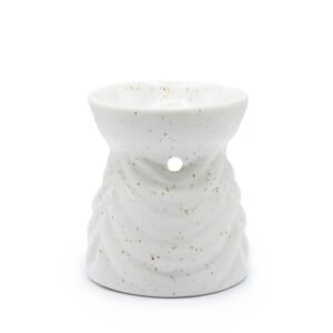 Gentle Light Geometric Ceramic Oil Burner Ivory