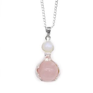 Heart-Soothing Healing Hands Pendant Rose Quartz