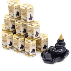 Comforting Backflow Incense Cones Sandalwood Vanilla