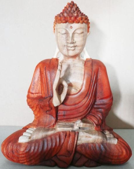 teaching wisdom hand carved buddha suar 30cm Teaching Wisdom Hand Carved Buddha Suar 30cm - Image 2