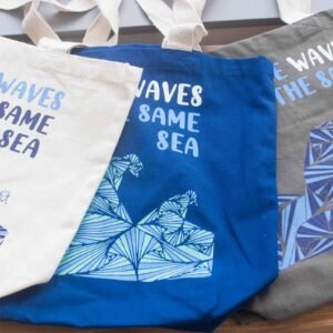 Everyday Harmony Eco Cotton Tote Waves Blue