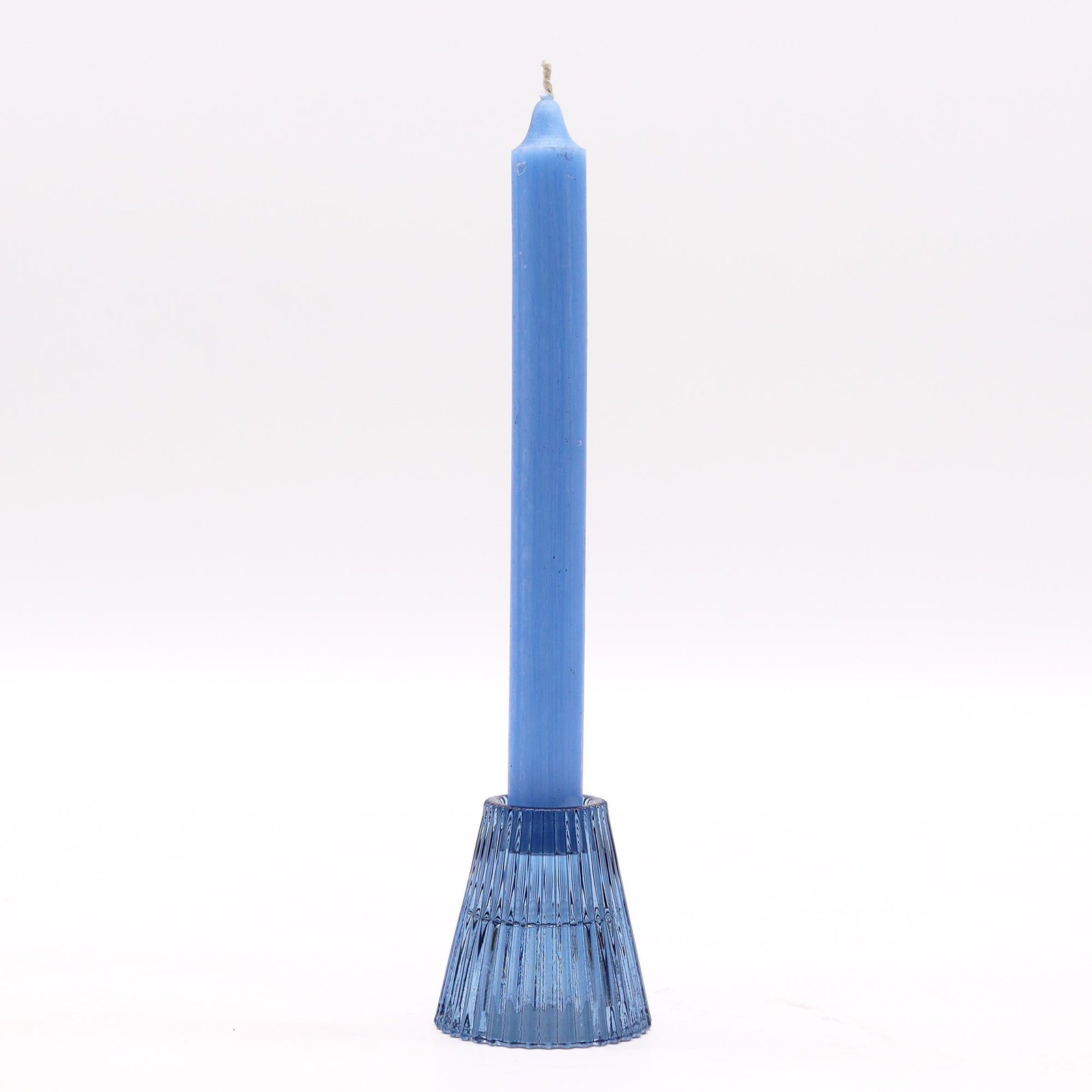 versatile glass candle holders royal blue duo Versatile Glass Candle Holders Royal Blue Duo - Image 2