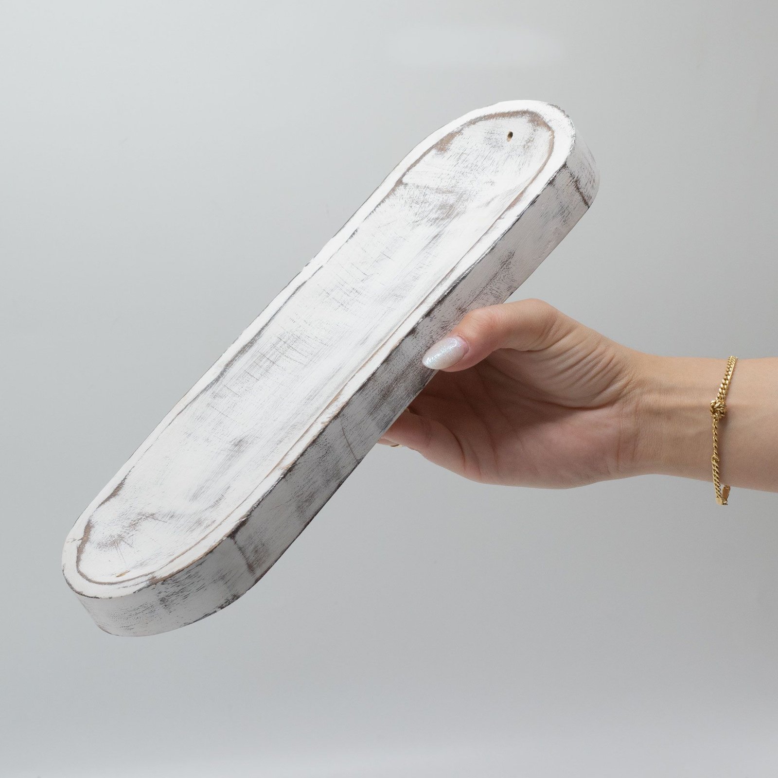 calming aura large whitewash incense tray Calming Aura Large Whitewash Incense Tray - Image 3