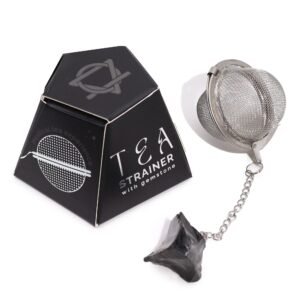 Grounding Ritual Tea Strainer Black Obsidian