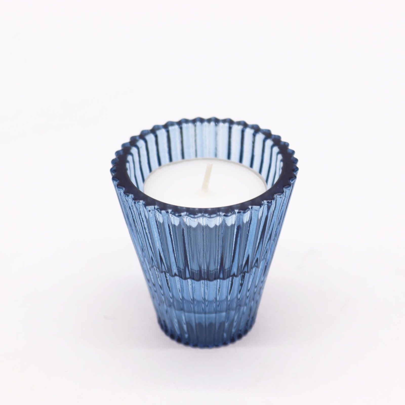 versatile glass candle holders royal blue duo Versatile Glass Candle Holders Royal Blue Duo - Image 3