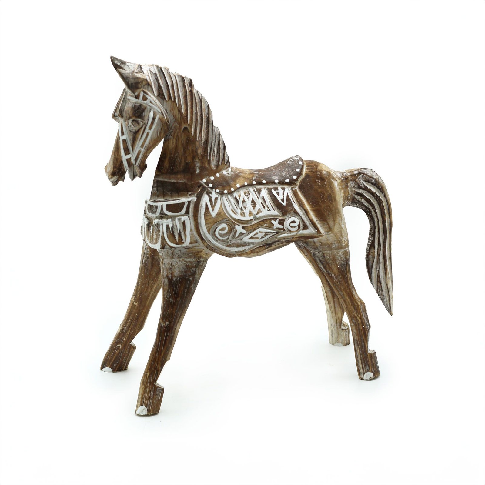 vintage spirit horse statue antique wood medium Vintage Spirit Horse Statue Antique Wood Medium