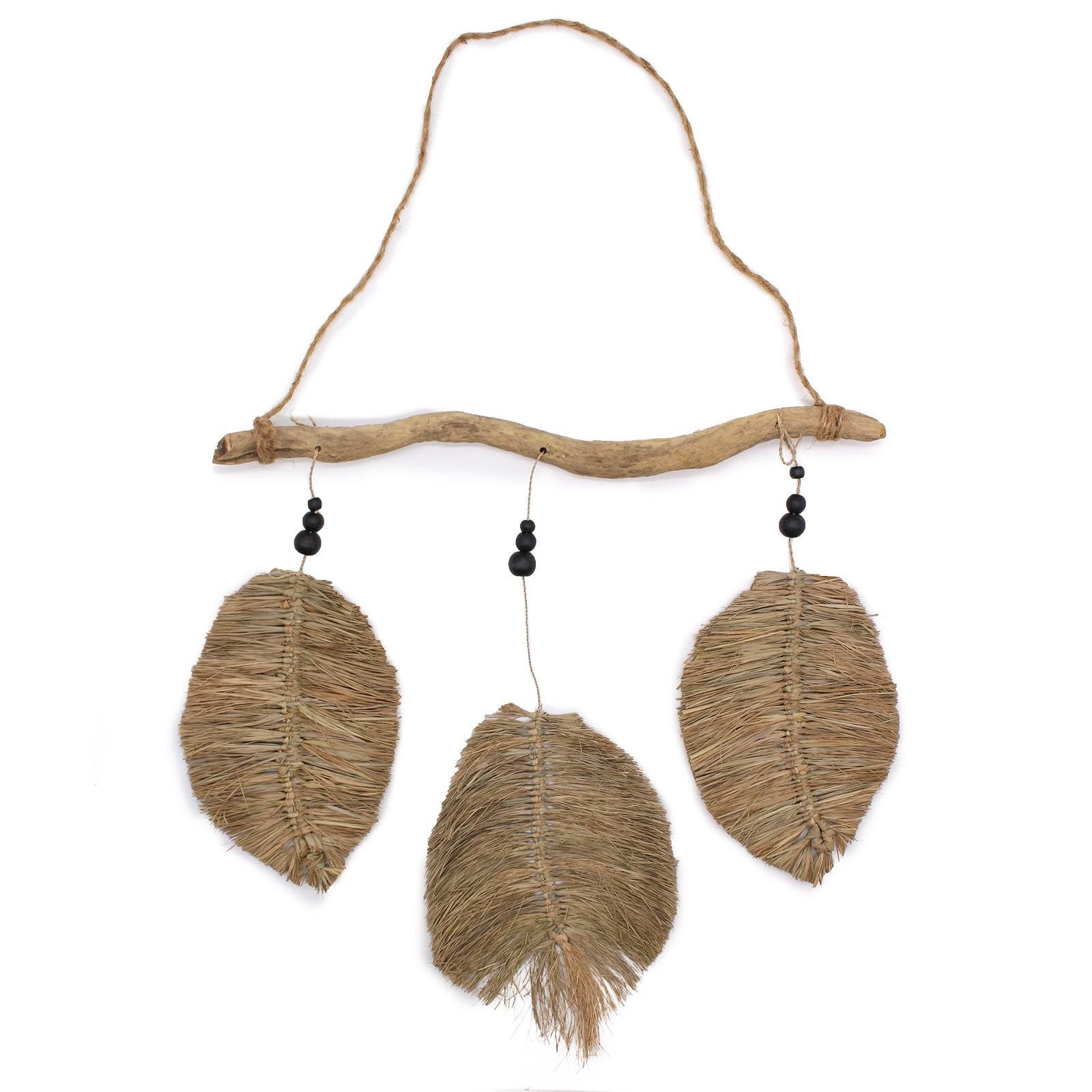 boho trio wall art raffia leaves set Boho Trio Wall Art Raffia Leaves Set