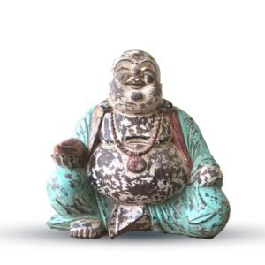 Joyful Abundance Buddha Statue Suar Wood Mint