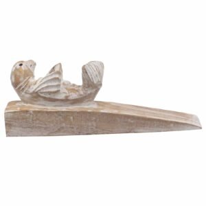Coastal Wooden Doorstop Handcarved Baby Seal