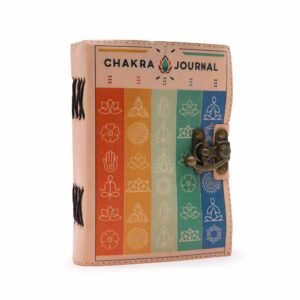 Chakra Alignment Colourful Leather Deckle-edge Notebook