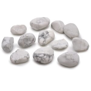 Calming Clarity Tumble Stones White Howlite