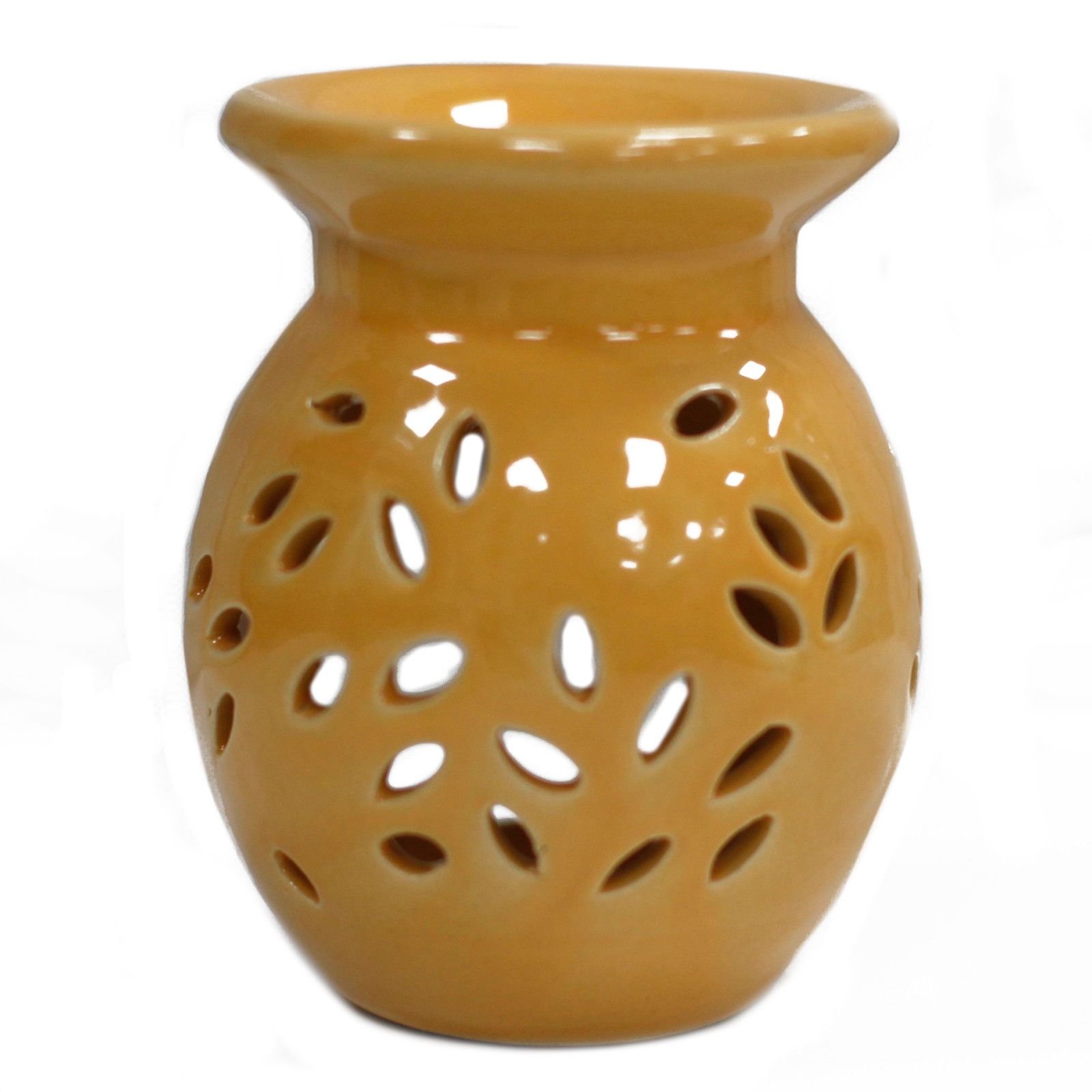 warm glow floral oil burner orange Warm Glow Floral Oil Burner Orange - Image 4