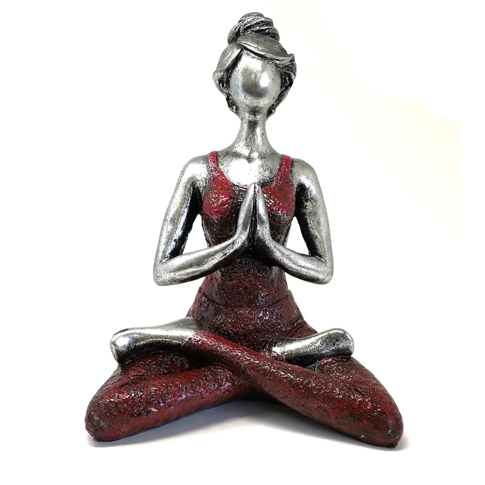 soulful yoga lady statue silver bordeaux Soulful Yoga Lady Statue Silver Bordeaux