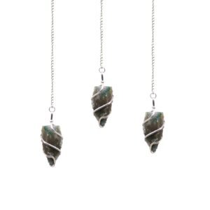 Nature Connection Pendulum Raw Moss Agate
