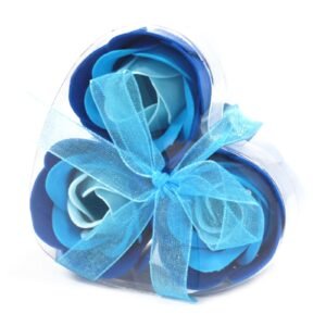 Elegant Wedding Soap Flower Heart Blue Roses
