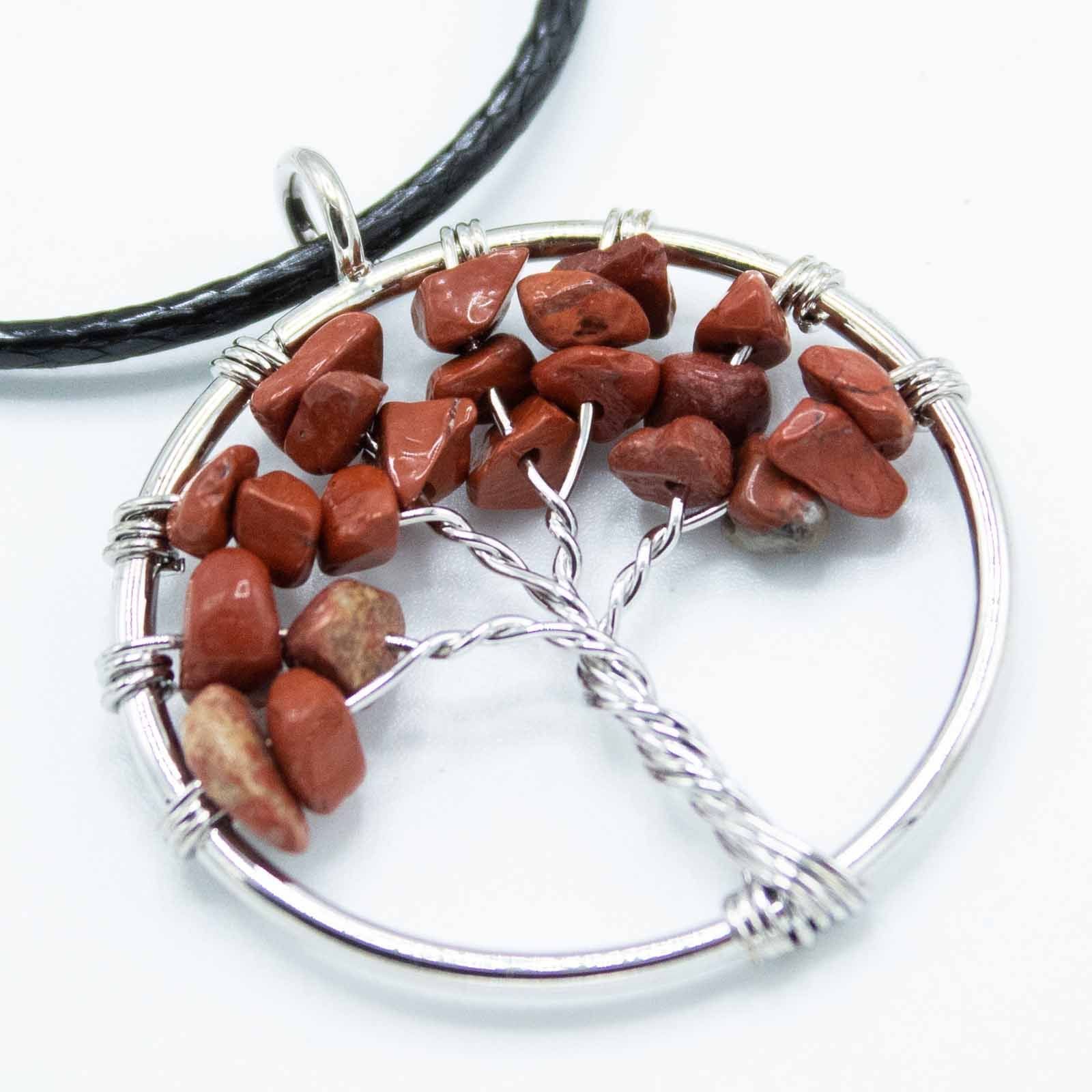 stabilising energy tree of life red jasper pendant Stabilising Energy Tree of Life Red Jasper Pendant - Image 4