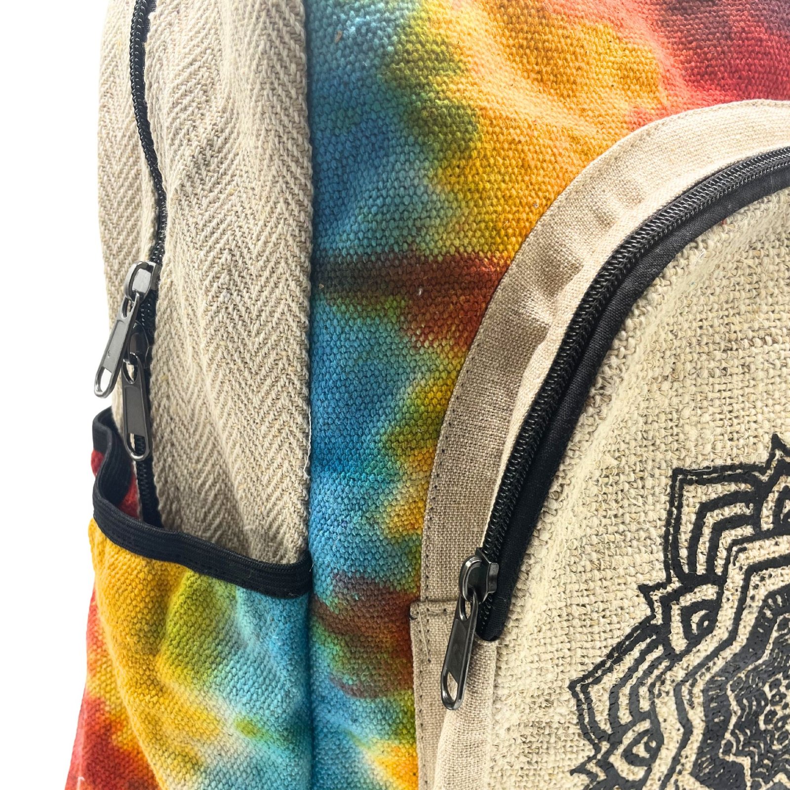 boho journey hemp backpack mandala tie-dye Boho Journey Hemp Backpack Mandala Tie-Dye - Image 2