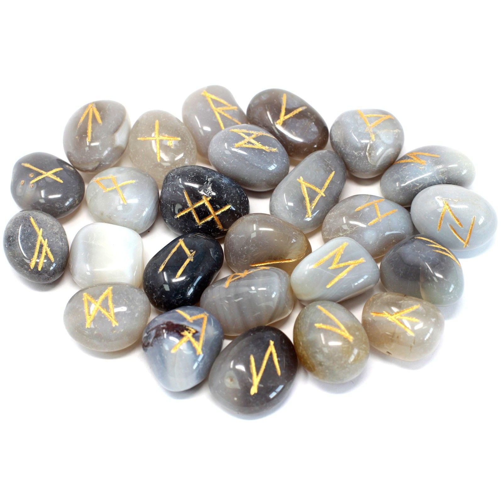 calm clarity rune stone set grey agate Calm Clarity Rune Stone Set Grey Agate - Image 2