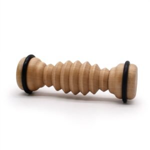 Revitalising Foot Massage Ribbed Wooden Roller