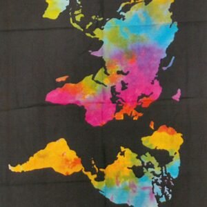 Wanderlust World Map Cotton Wall Art