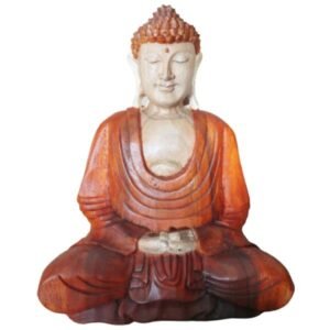 Grounding Presence Hand Carved Buddha Suar 30cm