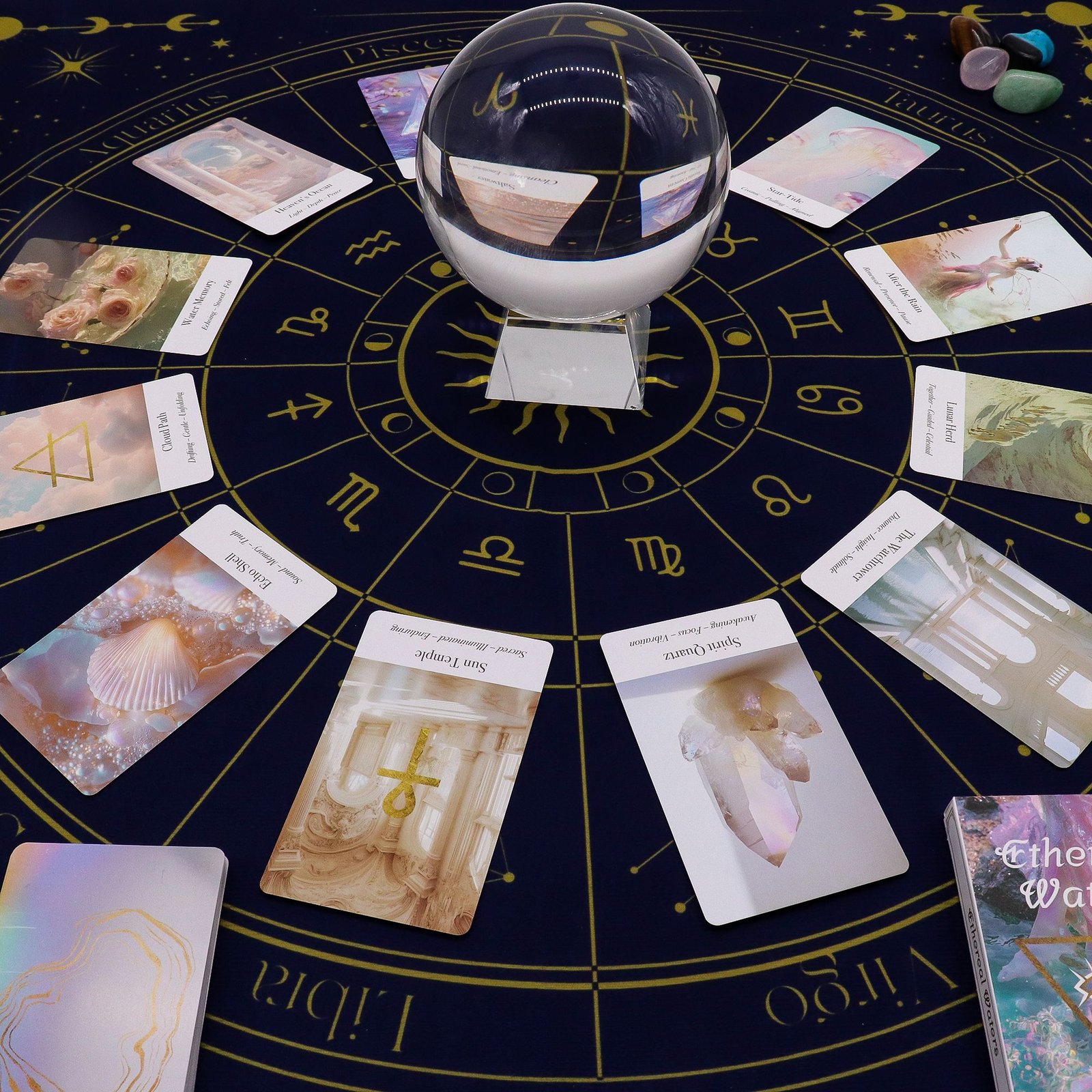 celestial focus tarot reading cloth zodiac Celestial Focus Tarot Reading Cloth Zodiac - Image 5