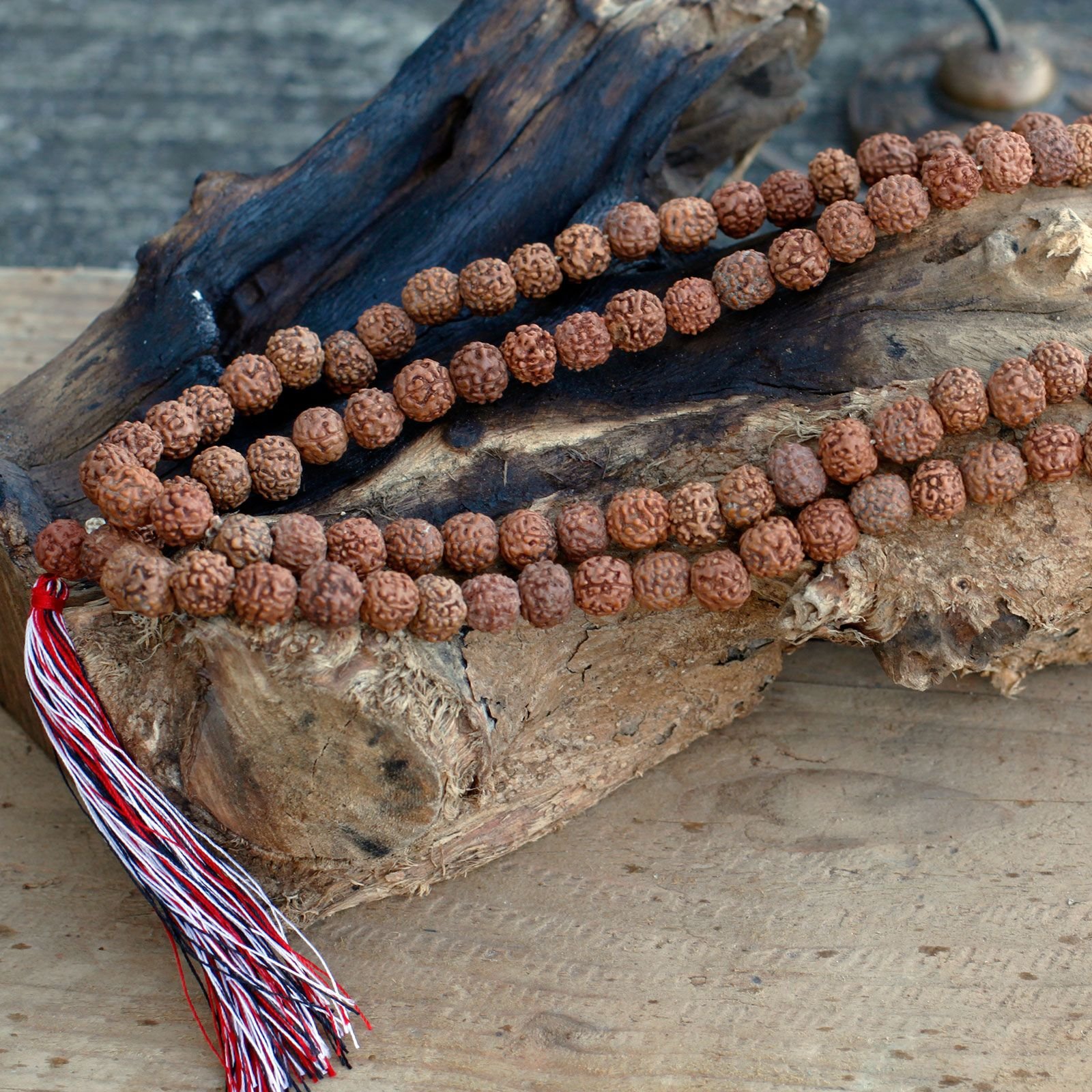purity meditation mala necklace natural rudraksha Purity Meditation Mala Necklace Natural Rudraksha - Image 4