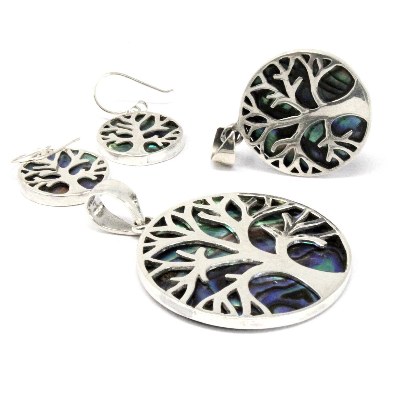protective tree of life silver abalone earrings Protective Tree of Life Silver Abalone Earrings - Image 4