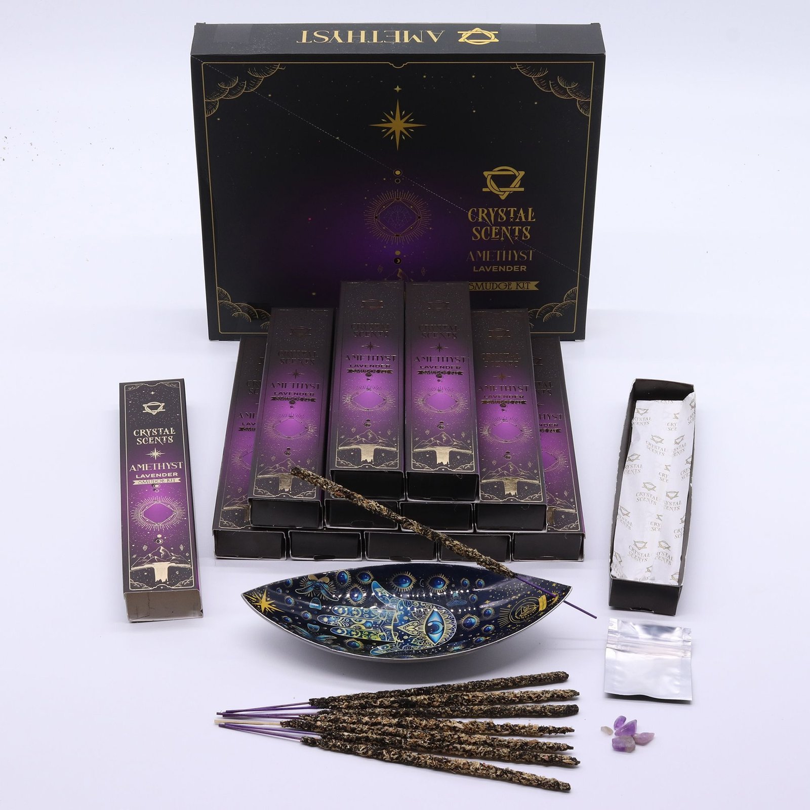 calming aura smudge incense lavender amethyst Calming Aura Smudge Incense Lavender Amethyst - Image 5