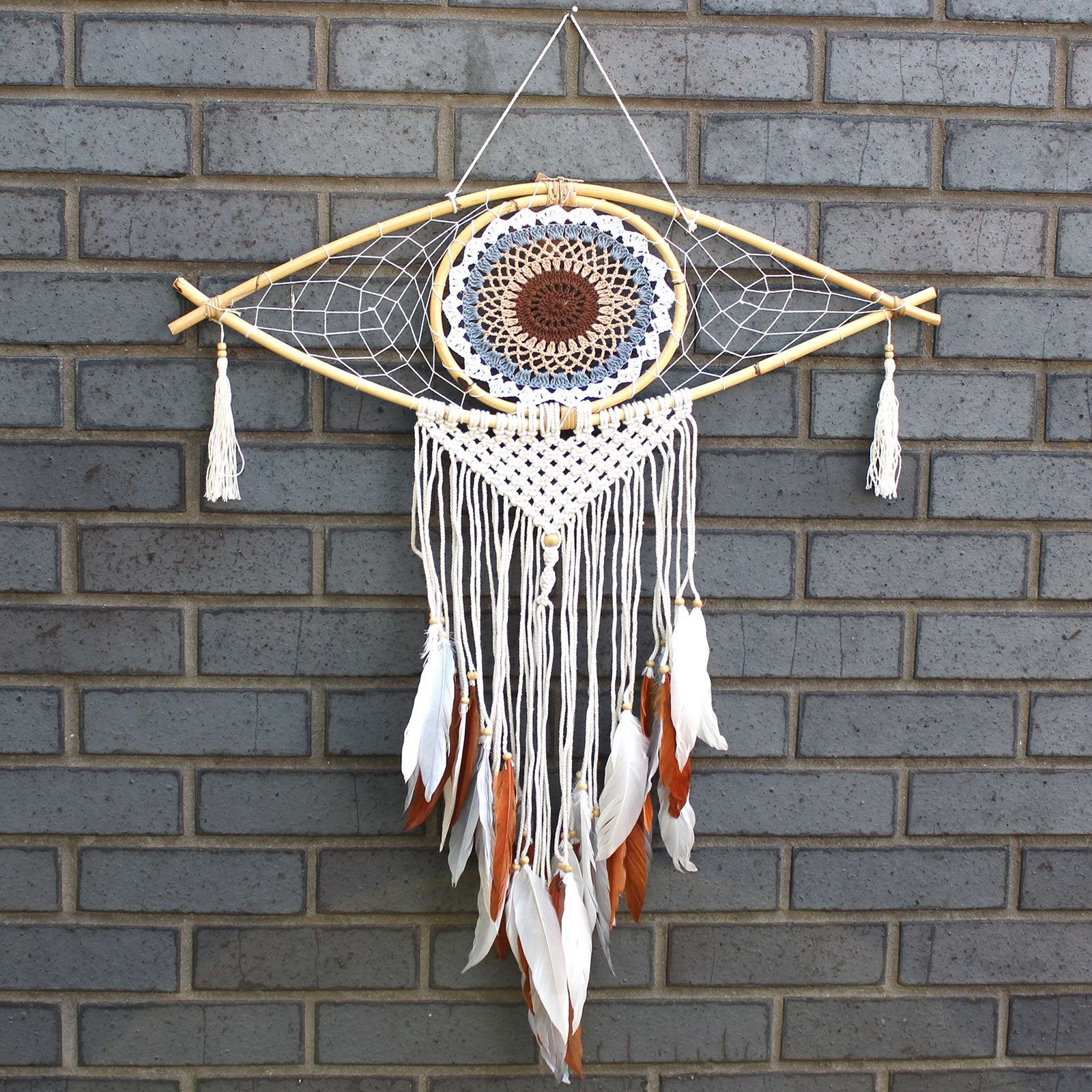 protection macrame dream catcher all-seeing eye Protection Macrame Dream Catcher All-Seeing Eye