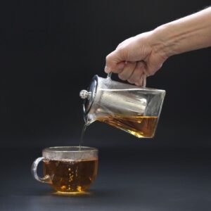 Gathering Calm Tower Glass Infuser Teapot