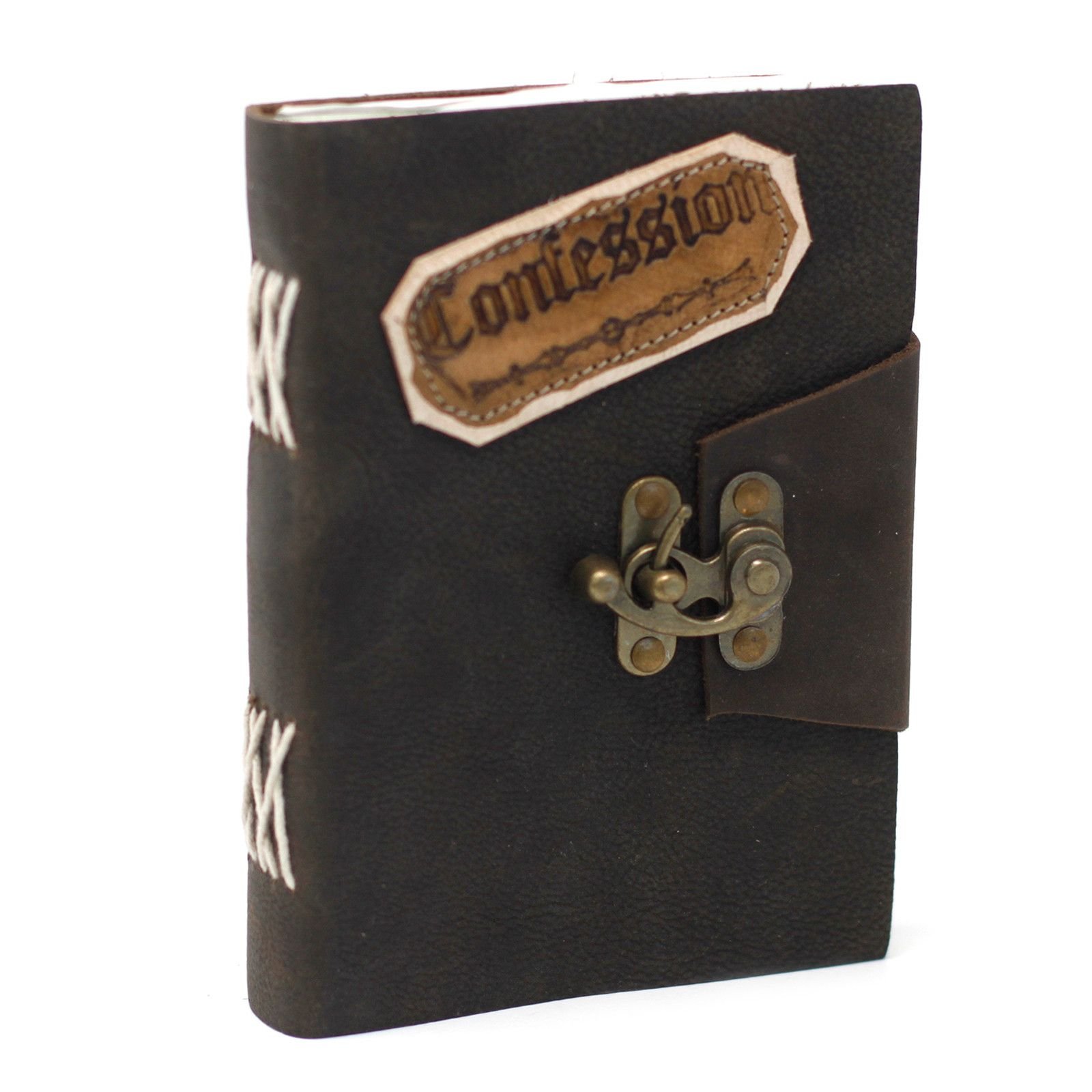 secret confessions black leather locking journal Secret Confessions Black Leather Locking Journal