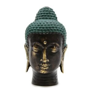Subtle Stillness Small Antique Brass Buddha