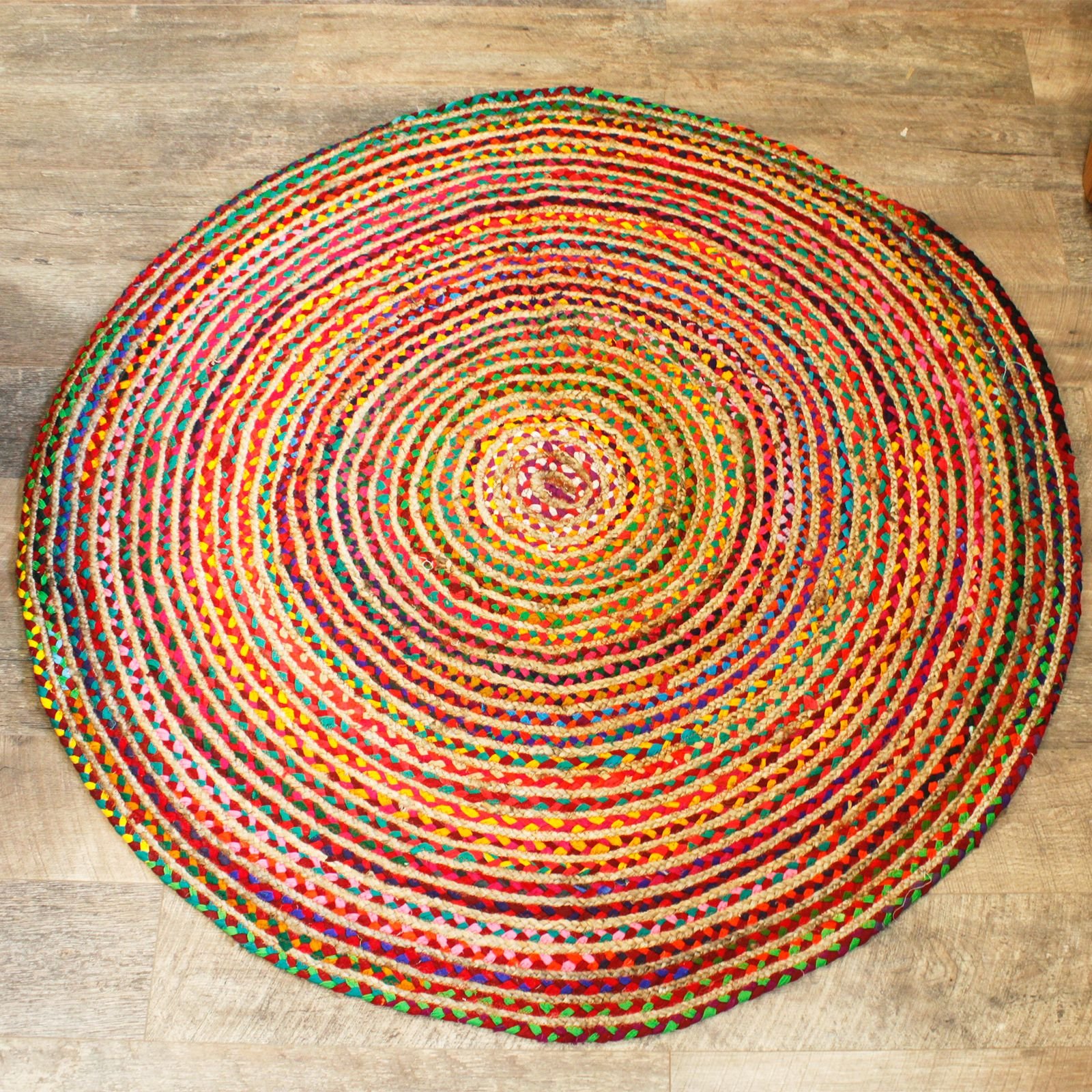 grounding round rug jute recycled cotton 150cm Grounding Round Rug Jute Recycled Cotton 150cm