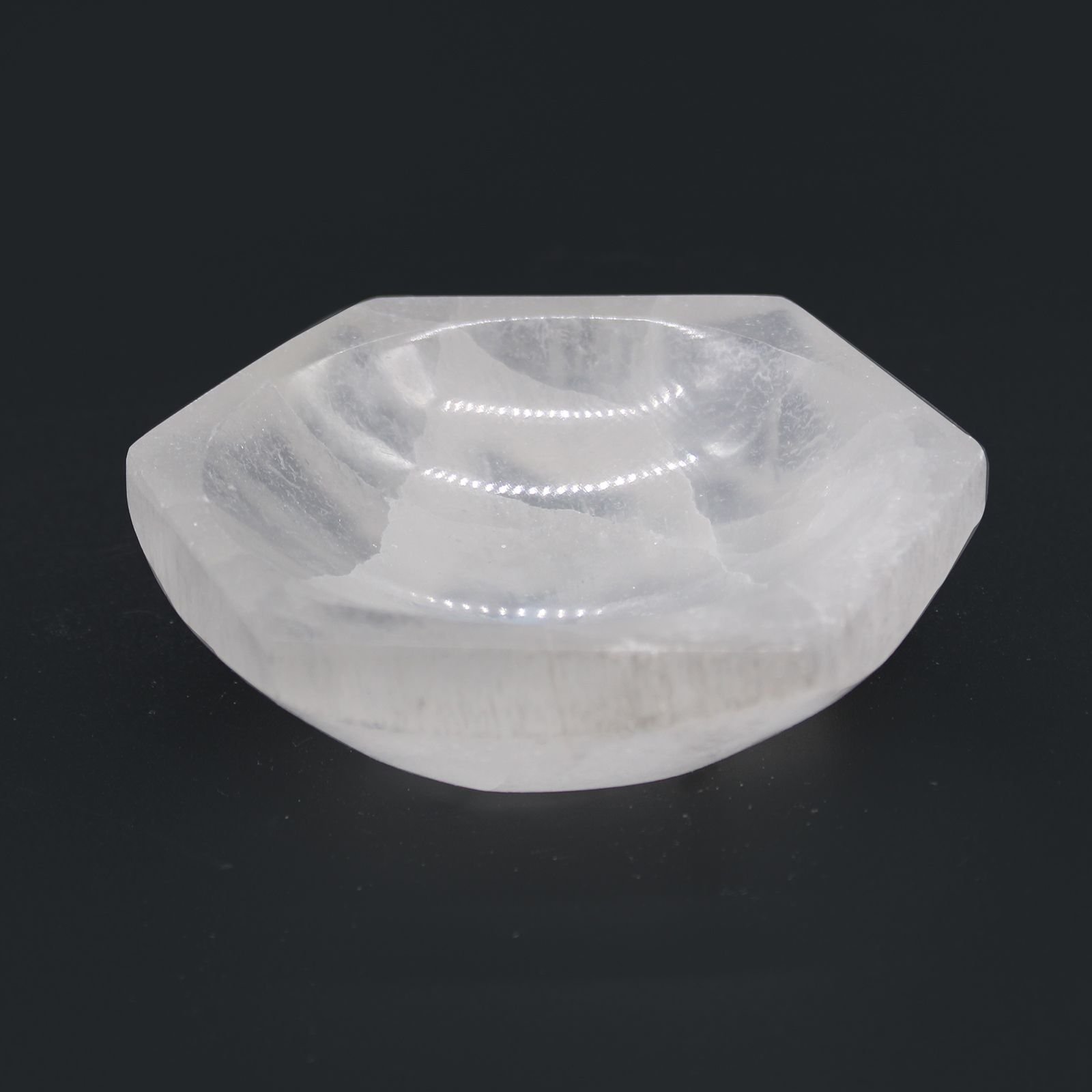 balancing geometry crystal bowl selenite hex Balancing Geometry Crystal Bowl Selenite Hex - Image 3