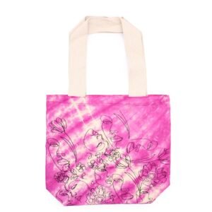 Artful Tie-Dye Cotton Tote Magenta Pretty Face