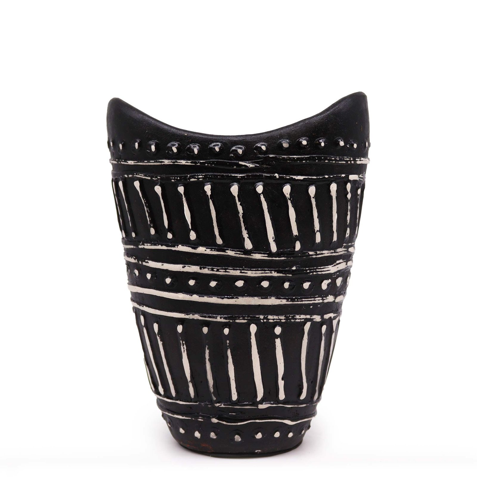 organic swirl terracotta vase chocolate brown Organic Swirl Terracotta Vase Chocolate Brown