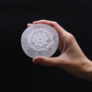 Harmonising Charging Plate Selenite Mandala