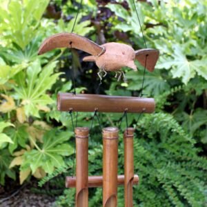Tranquil Garden Wind Chimes Coconut Blackbird