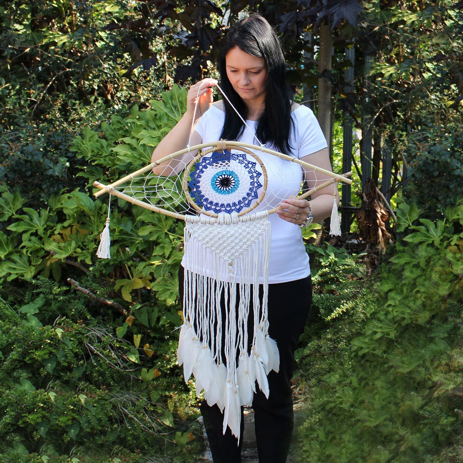 protection macrame dream catcher all-seeing eye Protection Macrame Dream Catcher All-Seeing Eye - Image 4