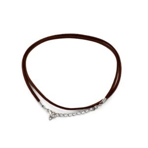 Ready-To-Wear Pendant Cord Dark Brown Suede