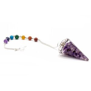 Intuitive Clarity Orgonite Chakra Pendulum Amethyst