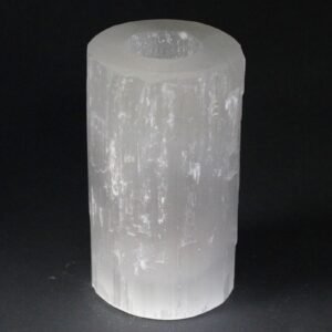 Tranquil Column Selenite Candle Holder 15cm
